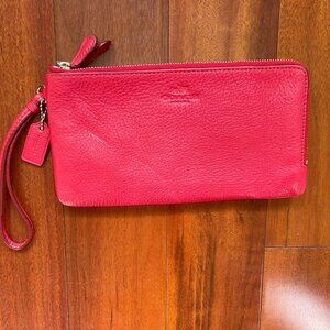 Coach Pebble Leather Wristlet